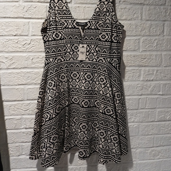 Express Aztec/Tribal Print Fit & Flare Dress (NWT) - Picture 1 of 4